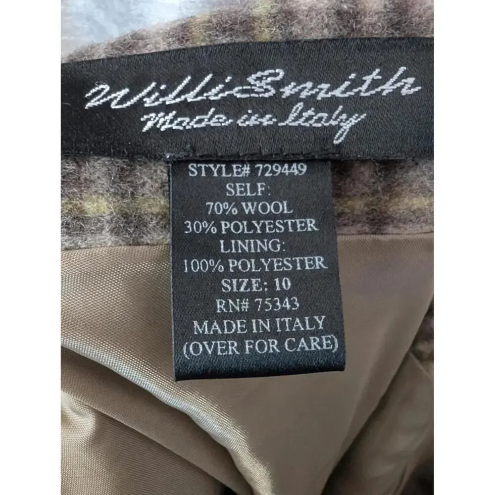 SOLD Plaid Italian Wool Maxi Skirt M 10 - Picture 5 of 5